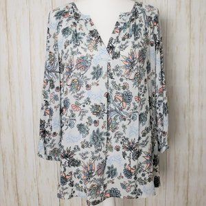 {Rose & Thyme} Floral Blouse